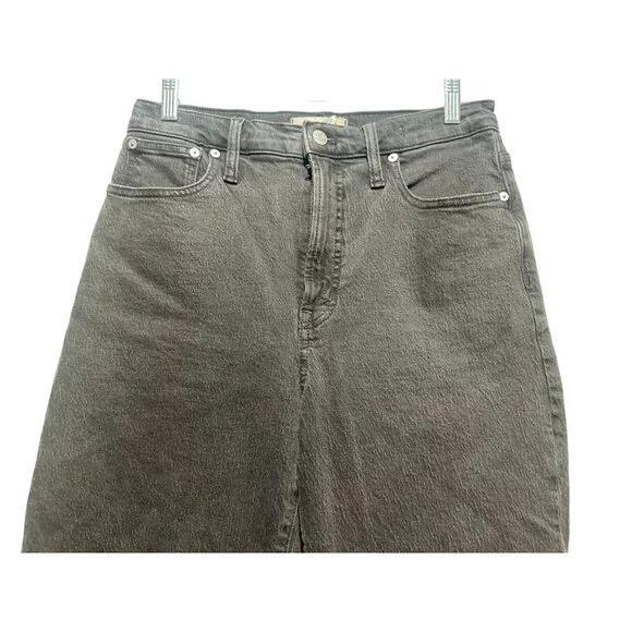 Madewell Perfect Vintage Straight Jeans Womens 28 Black High Rise Classic Casual - Picture 7 of 15